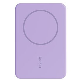 Magnetic Wireless Power Bank 5K + Stand, Lavender Purple, hi-res