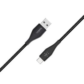 Plus USB-C to USB-A Cable with Strap, Black, hi-res