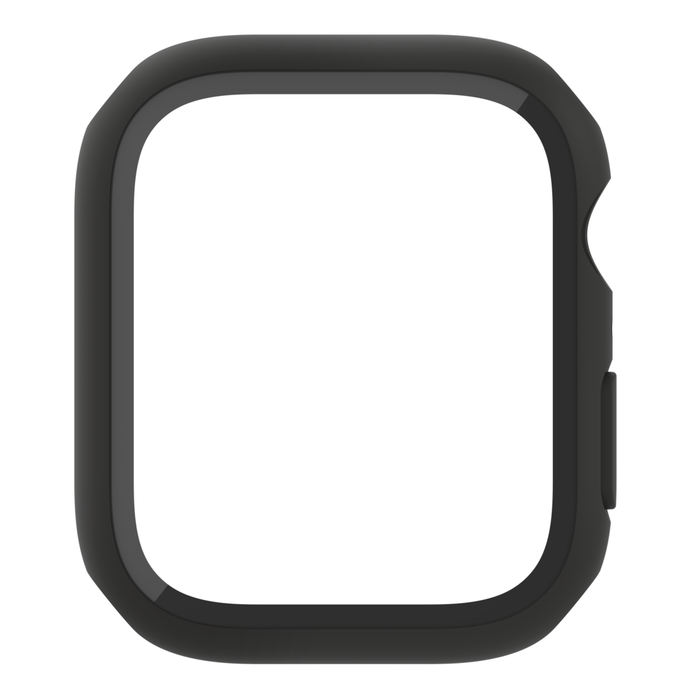 TemperedCurve 2-in-1 Treated Screen Protector + Bumper for Apple Watch for Apple Watch Series 9/8/7/6/5/4/SE, Black, hi-res