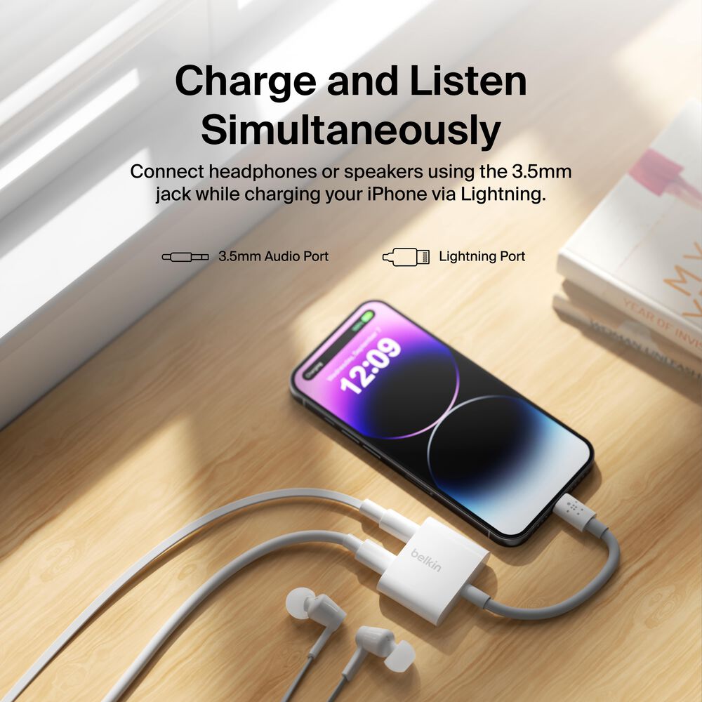 3.5 mm Audio + Charge RockStar, White, hi-res