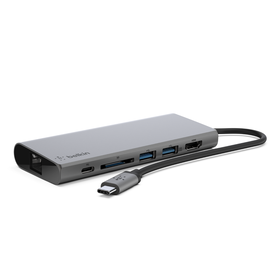 USB-C Multimedia Hub, Gris, hi-res