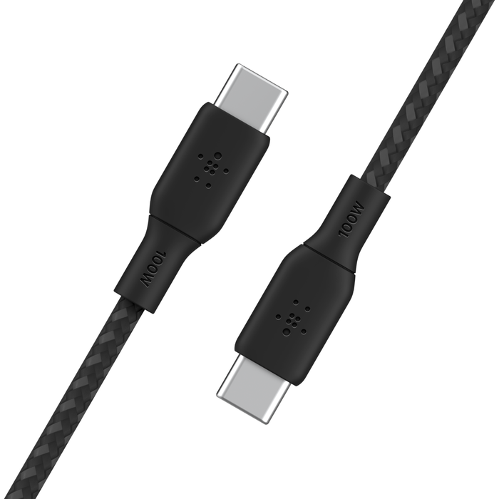 Câble USB-C 100W 2 En 1 Pour Recharge Rapide, Cordon De Chargeur