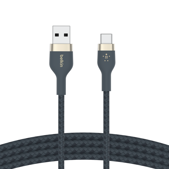 USB-A to USB-C Cable 15W, Blue, hi-res