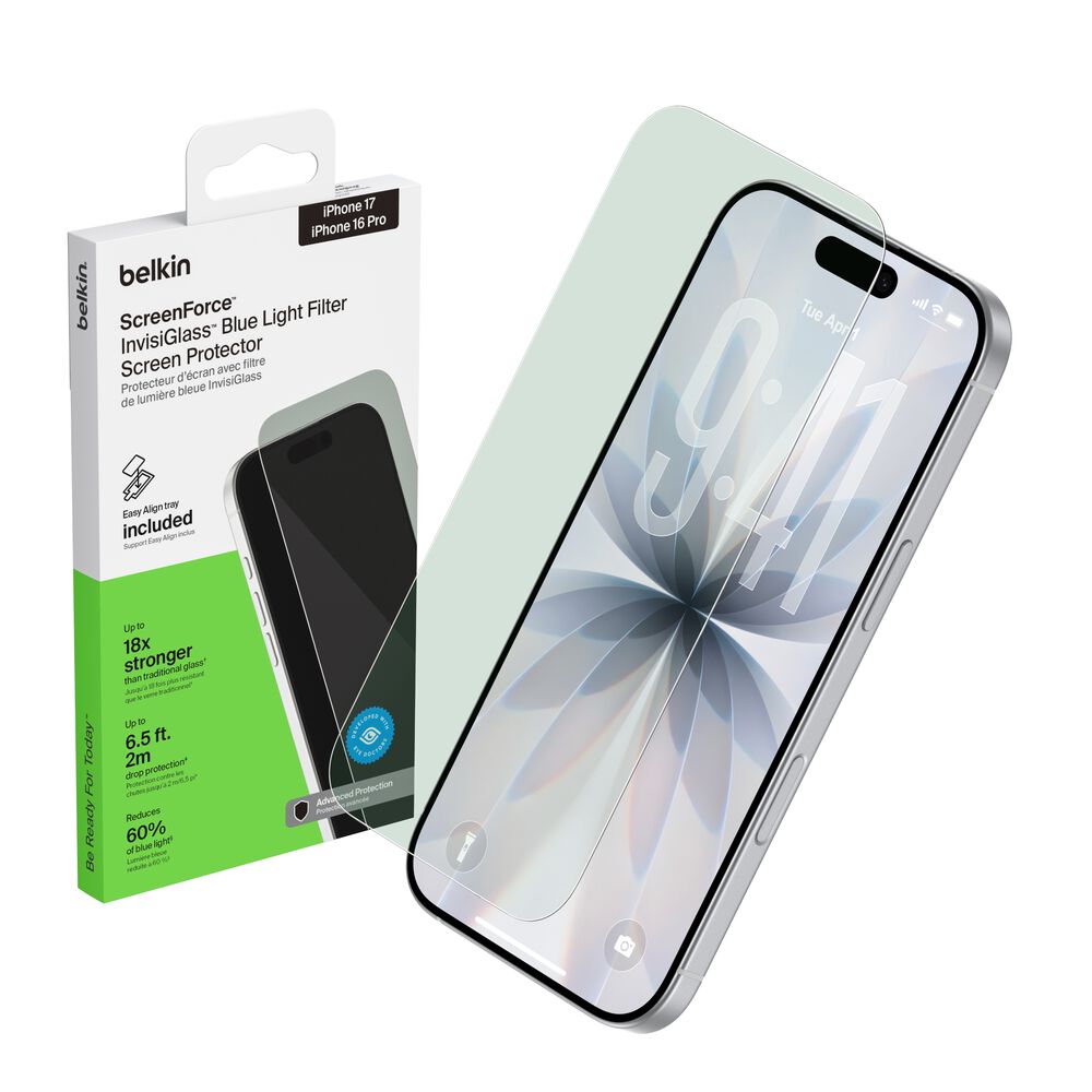 iPhone 17用InvisiGlassブルーライトフィルター画面保護フィルム, , hi-res