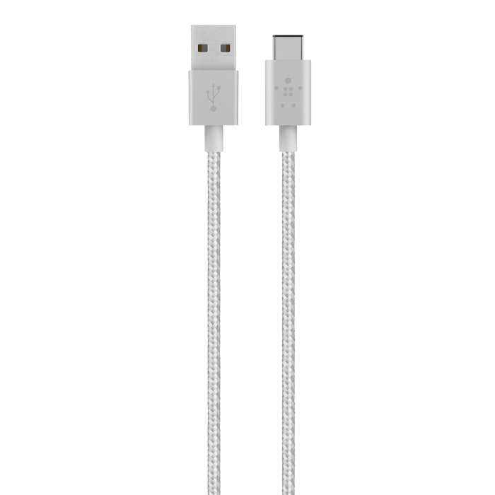 MIXIT↑™ Metallic USB-C to USB-A 충전 케이블, Silver, hi-res