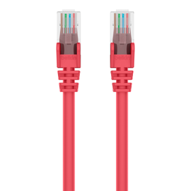 Cat6 Snagless Patch Cable, 12 Feet  Red, Red, hi-res