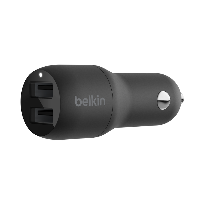 Chargeur voiture 2 Ports USB 24W et Câble USB-C 1 mètre Compact Belkin Noir  - Cdiscount Informatique