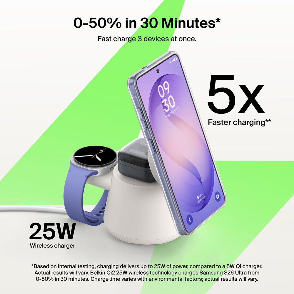 Modular Charging Dock with Qi2 25W, Sand, hi-res