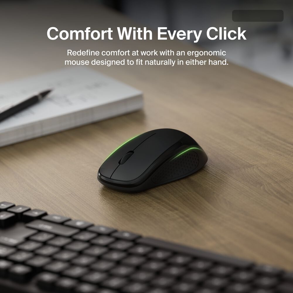 Wireless Keyboard and Mouse Combo, Black, hi-res