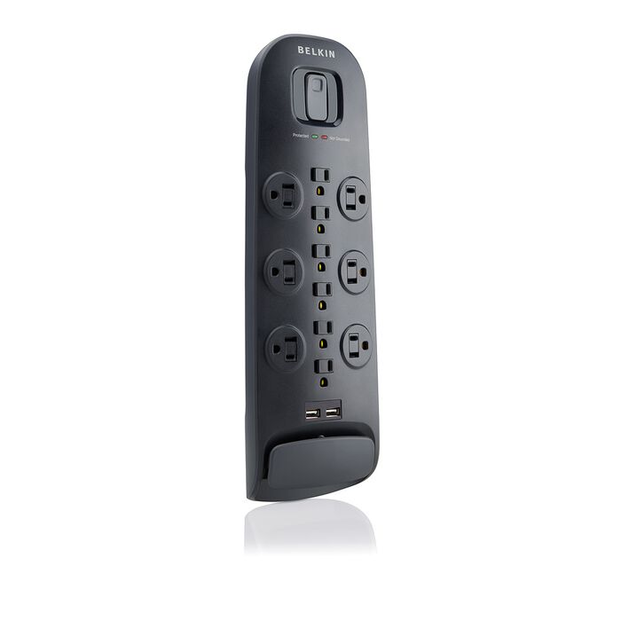 12 Outlet Surge Protector with USB Charging, , hi-res