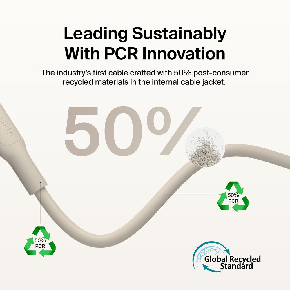 USB-C to USB-C Cable 60W, 6.6ft/2m, Sand, Sand, hi-res