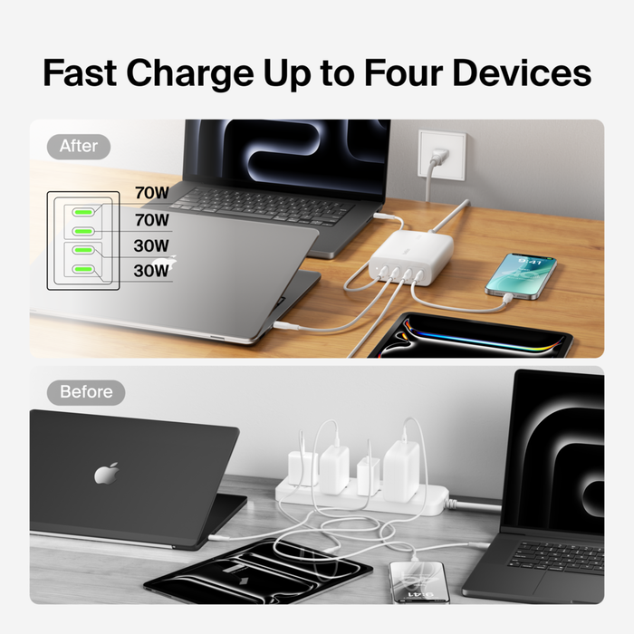 Belkin BoostCharge Pro 200W 4-Port USB-C GaN Charger