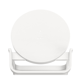 Wireless Charging Stand 10W (AC Adapter Not Included), White, hi-res