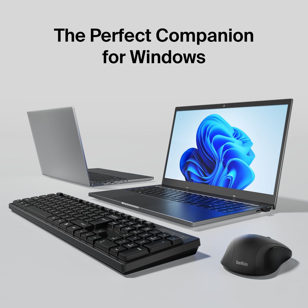 Wireless Keyboard and Mouse Combo, Black, hi-res