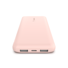 3-Port Power Bank 10K + USB-A to USB-C Cable, Rose Gold, hi-res