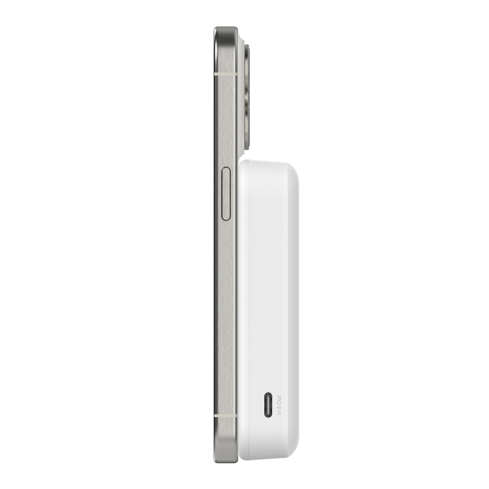 Magnetic Power Bank with Qi2 15W 10K, 白, hi-res