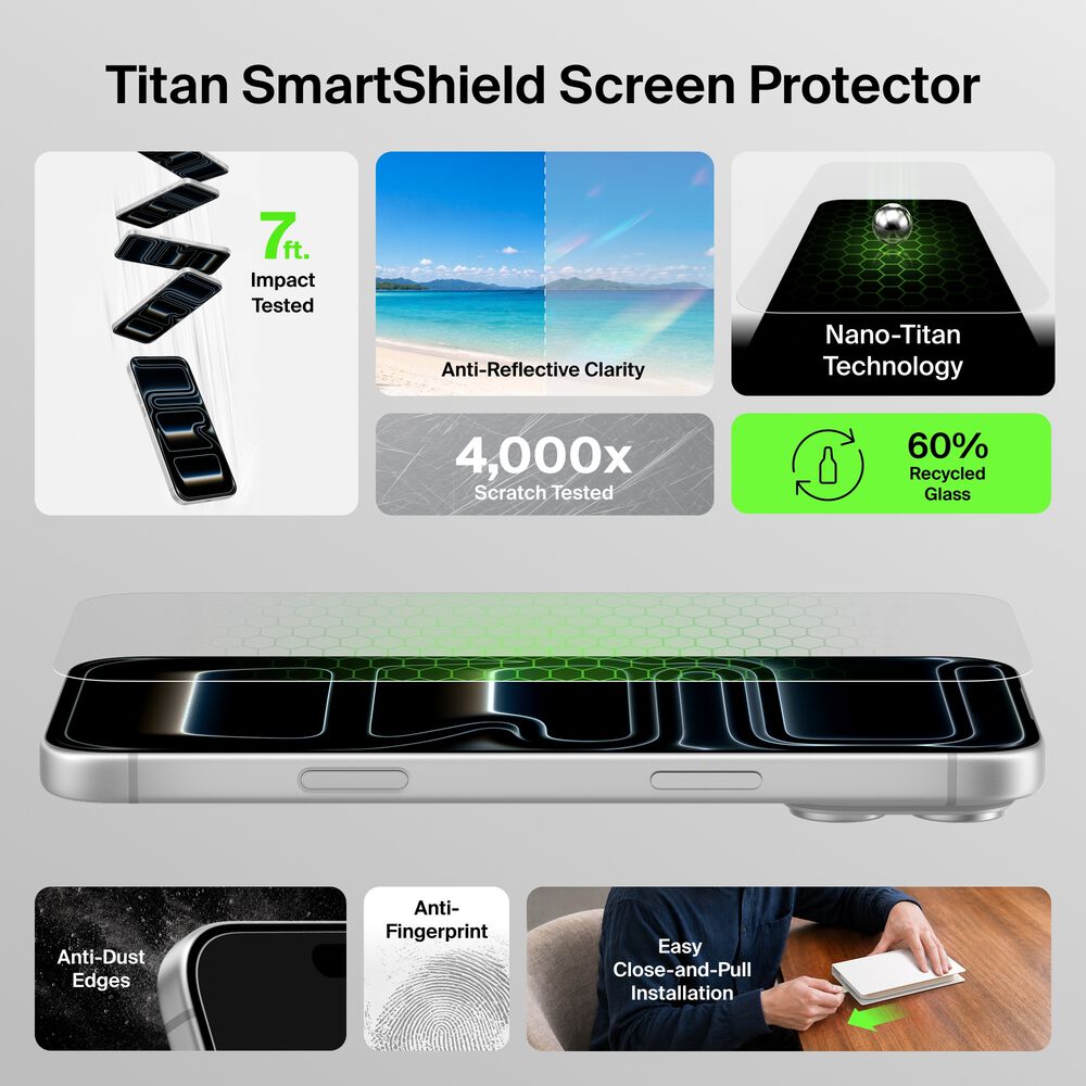 Anti-Reflective Screen Protector for iPhone 18 Pro / iPhone 17 Pro, , hi-res