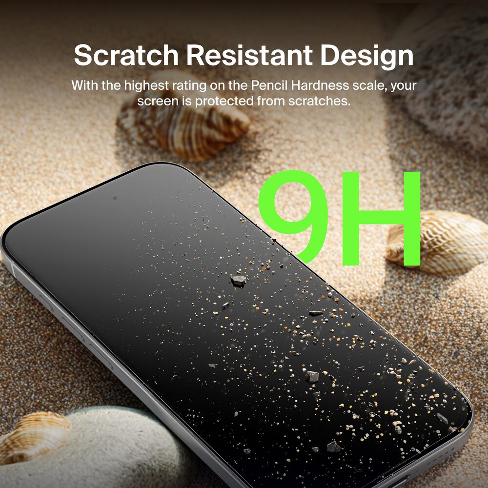 TemperedGlass Screen Protector for iPhone 17 / iPhone 16 Pro, Gen 2, Clear, hi-res