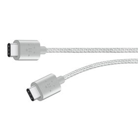 MIXIT↑™ 金屬色 USB-C™ 轉 USB-C 線纜（USB Type C™）, 银白, hi-res