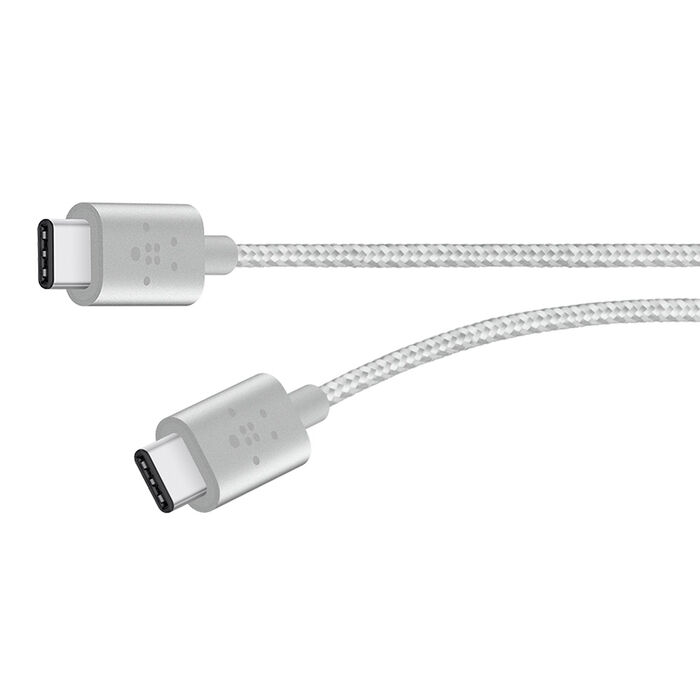 MIXIT↑™ USB-C™ 转 USB-C 金属编织线缆（USB Type C™）, 银色, hi-res
