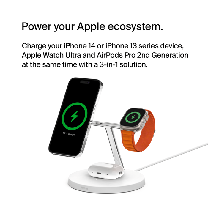 3 in 1 MagSafe Charger for iPhone 15 14 13 12 Belkin Belkin US