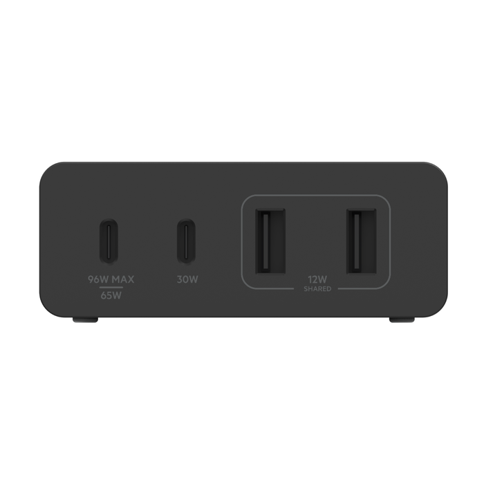 4-Port GaN Charger 108W, x2 USB-C PD, x2 USB-A