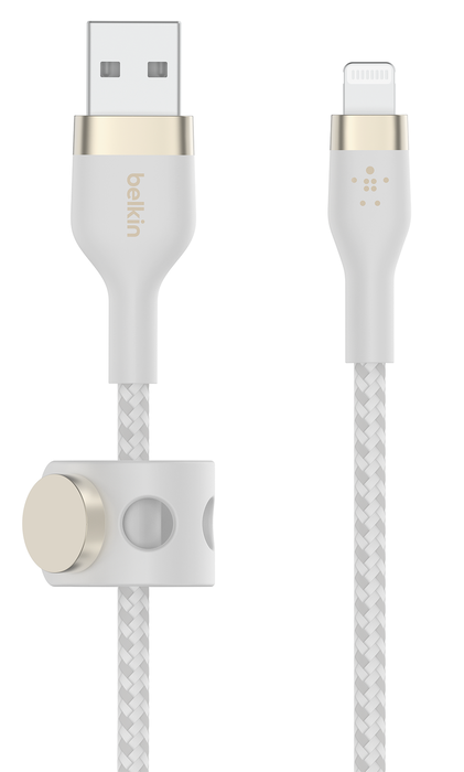USB-A Cable with Lightning Connector, White, hi-res