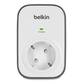 Belkin BSV102 SurgeCube-spanningsbeveiliger met 1 stopcontact, White/Gray, hi-res