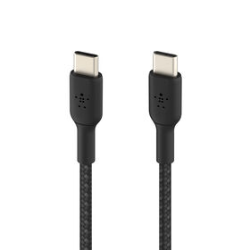 Câble tressé USB-C vers USB-C (1 m/3,3 pi, noir), Noir, hi-res