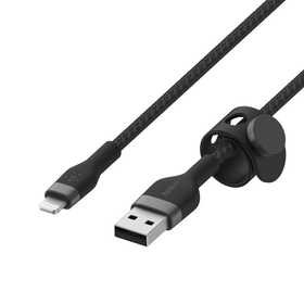 USB-A-Kabel mit Lightning Connector, Schwarz, hi-res