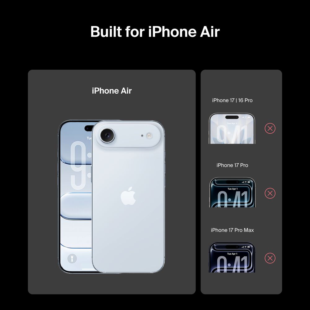 TemperedGlass Screen Protector for iPhone Air, , hi-res