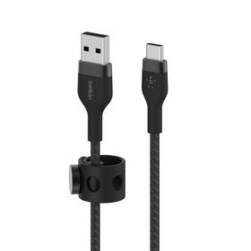 USB-A to USB-C Cable 15W, Black, hi-res