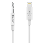 3.5 mm Audio Cable With Lightning Connector, White, hi-res