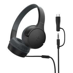 Wired On-Ear Headphones for Kids, Black, hi-res