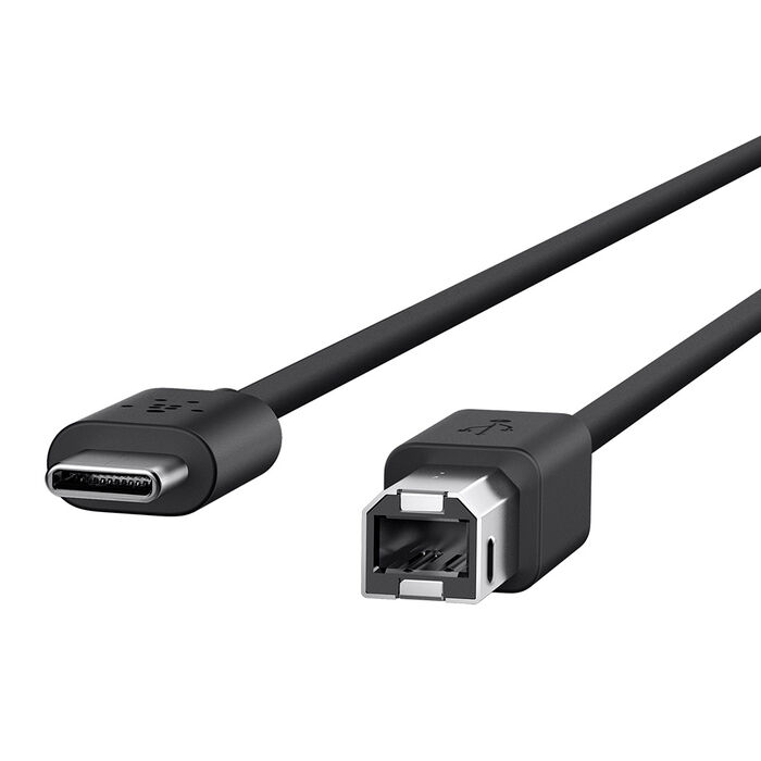 2.0 USB-C™ to USB-B Printer Cable (USB Type-C™), Black, hi-res