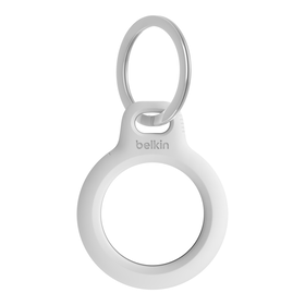 Secure Holder with Key Ring for AirTag, White, hi-res