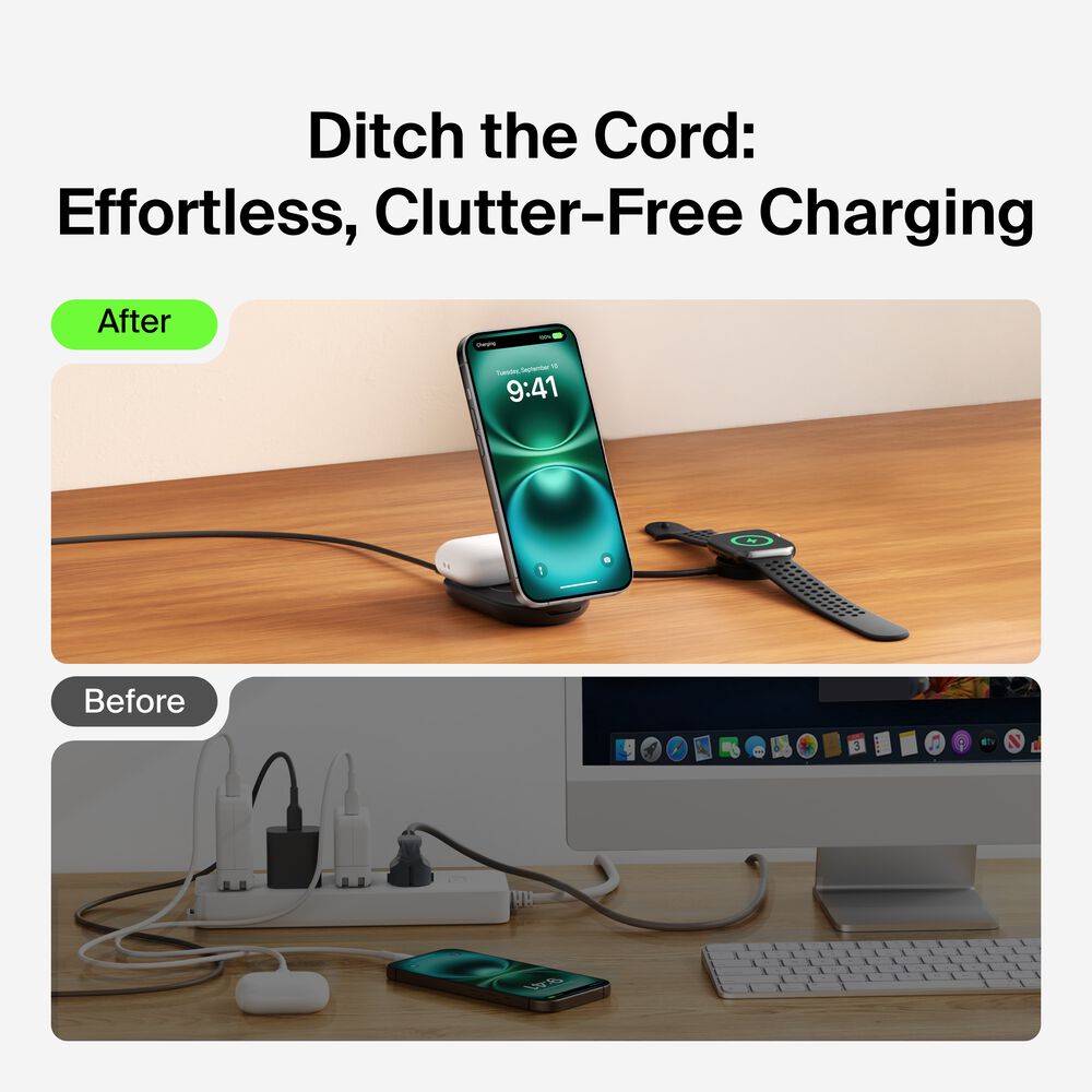 2-in-1 Foldable Magnetic Charger with Qi2 25W, , hi-res