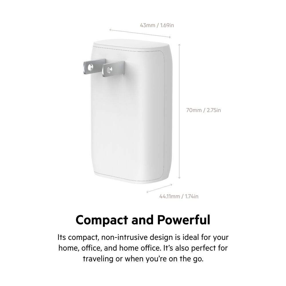 Dual Wall Charger with PPS + USB-C Cable with Lightning Connector, White, hi-res