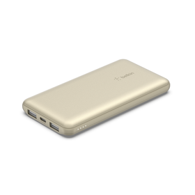 モバイル充電器 10K + USB-A - USB-C 充電ケーブル, Gold, hi-res