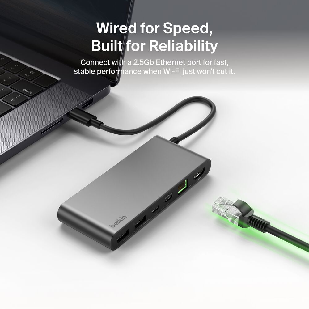 8-Port USB-C Hub with 2.5Gb Ethernet, Space Gray, hi-res