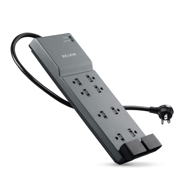 8 Outlet Home/Office Surge Protector with telephone protection, , hi-res