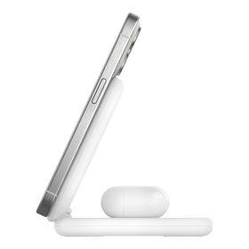 2-in-1 Magnetic Foldable Wireless Charger with Qi2 15W, White, hi-res