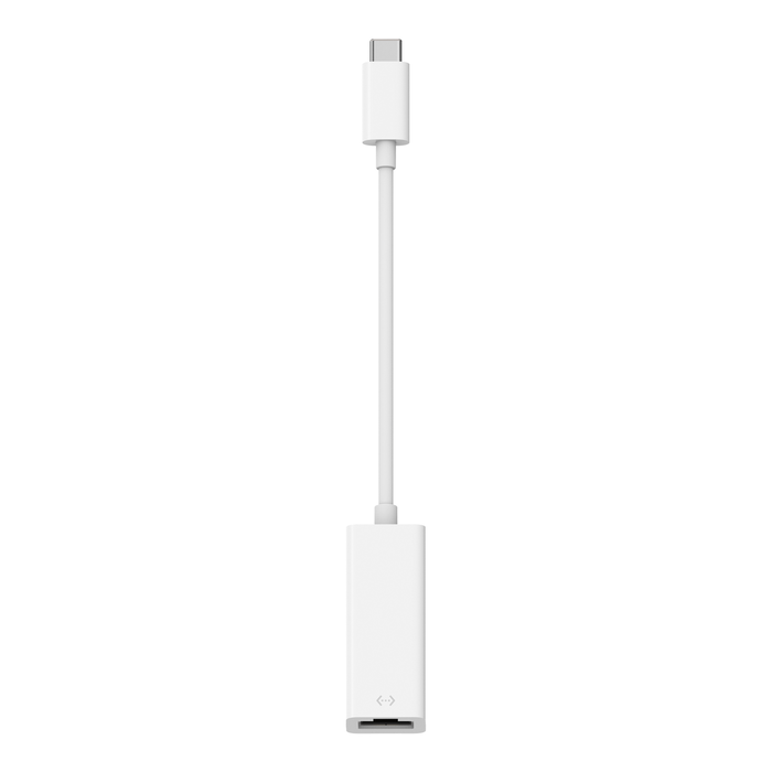 USB-C to Gigabit Ethernet Adapter, White, hi-res