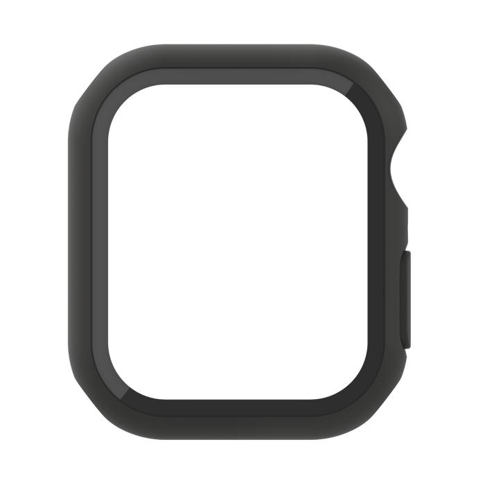 TemperedCurve 2 合 1 抗菌 Apple Watch Series 8 / 7 屏幕保護貼配備保護外框, Black, hi-res