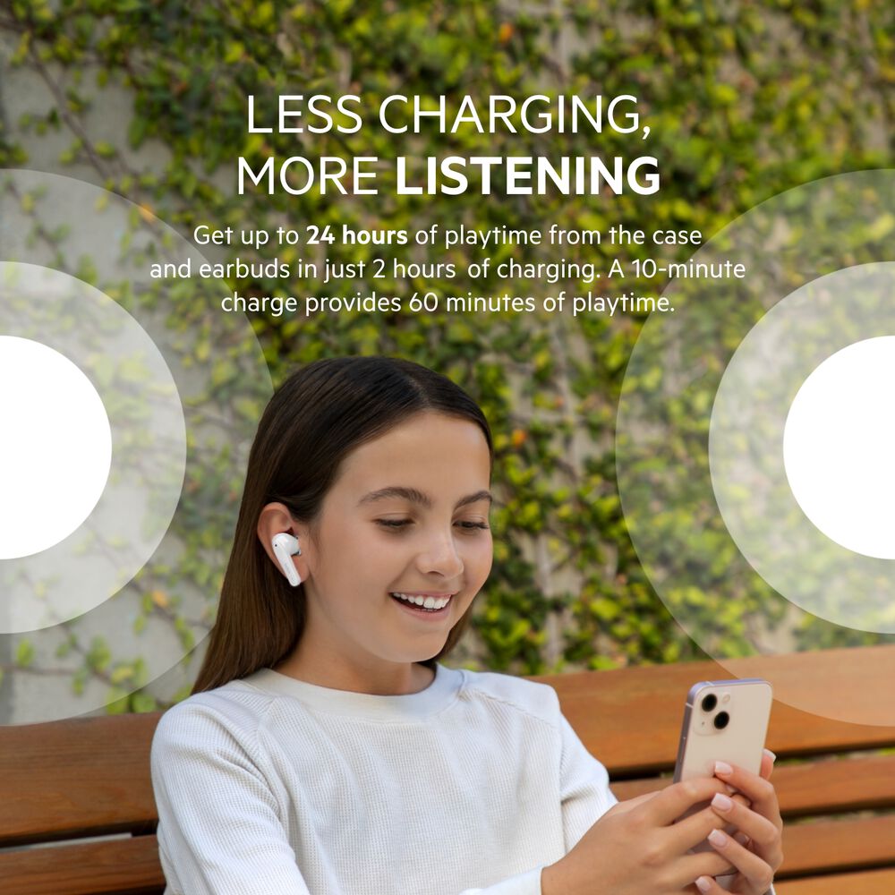 Wireless Earbuds for Kids, White, hi-res