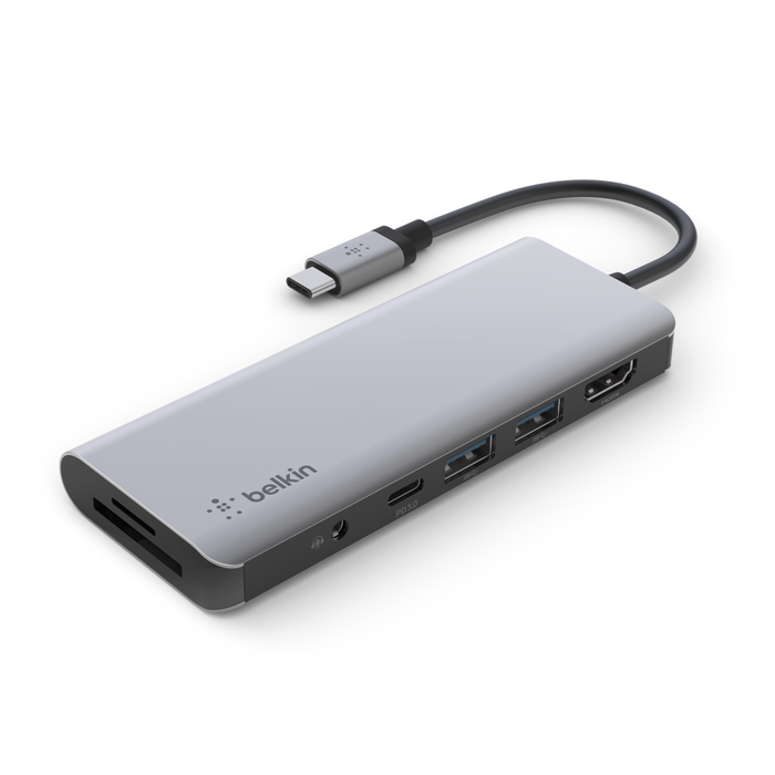 Adaptateur USB-C multiport 7-en-1, hub USB-C 4K