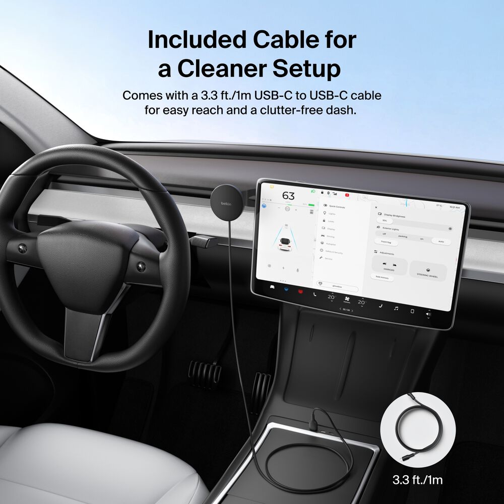 Magnetic Wireless Charging EV Mount, Black, hi-res