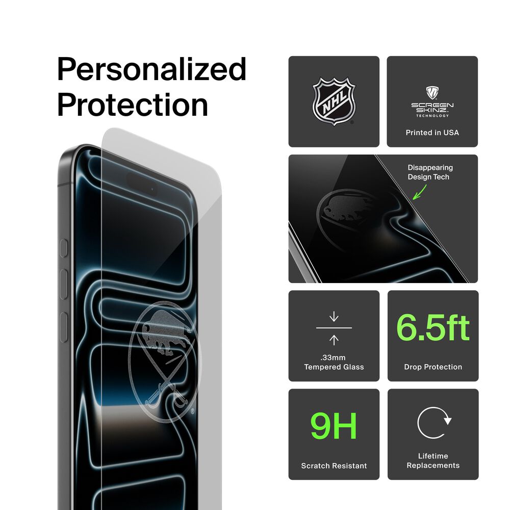 Buffalo Sabres Custom Glass Screen Protector, , hi-res