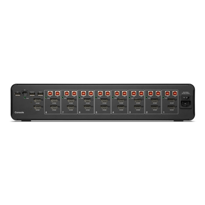 Universal 2nd Gen Secure KVM Switch, 8-Port Dual Head w/ CAC, Black, hi-res