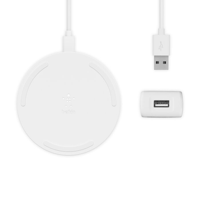 Belkin BoostCharge charging pad with included cable and wall adaptor